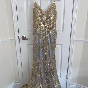 Elegant Gold Sequin Gown